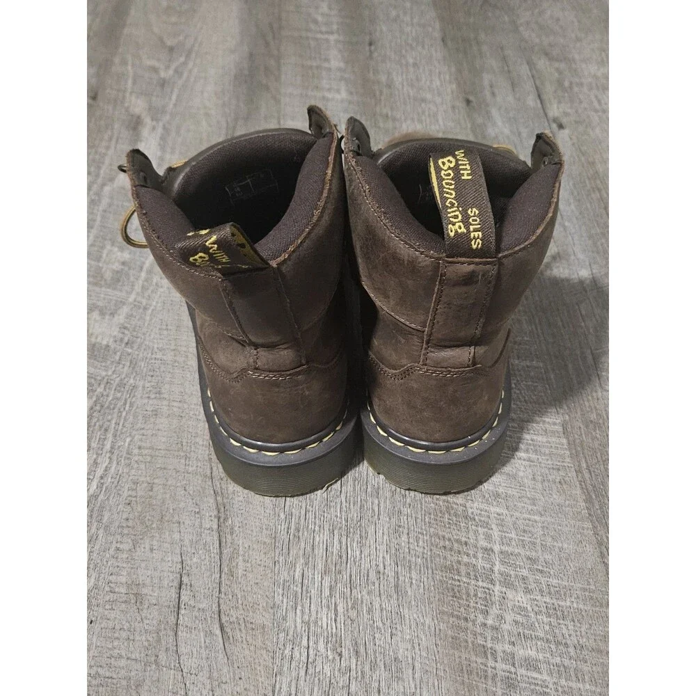 Dr Doc Martens Boots Mens 12 Womens 13 Nashville Lace Ankle Boot Brown Leather